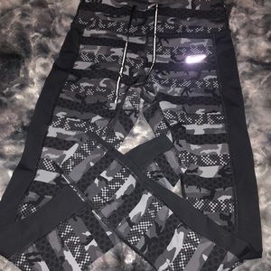 Black and grey camo Dri-fit leggings